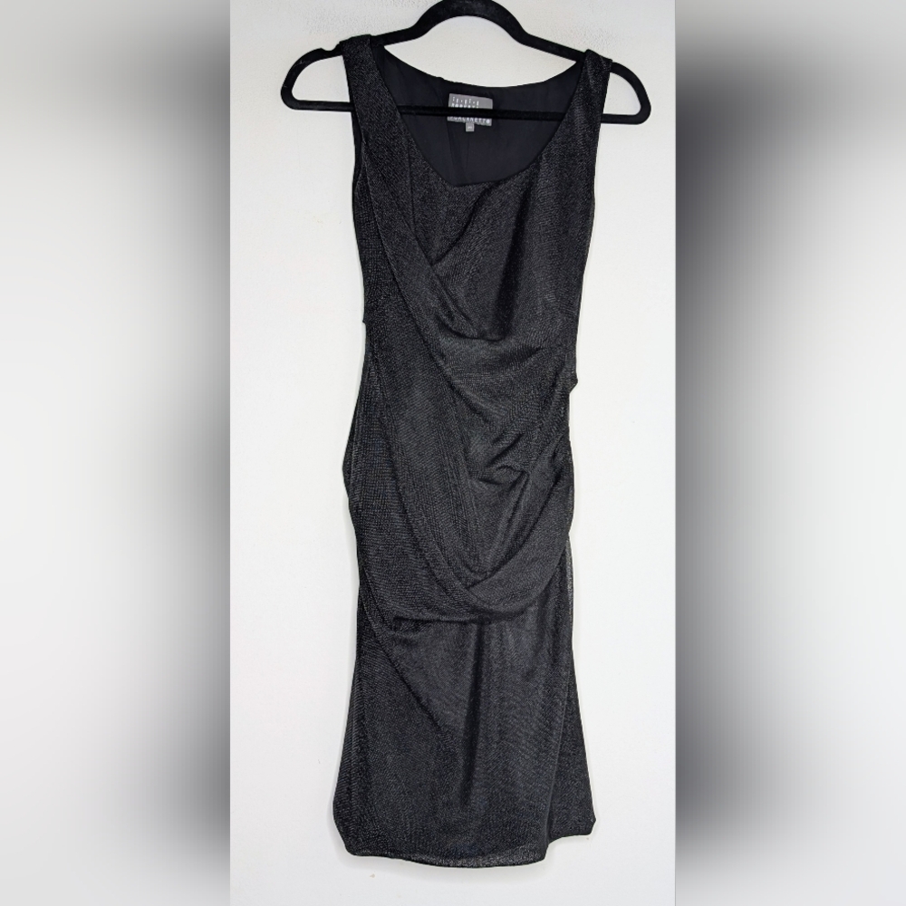Roberta Furlanetto • Shimmer Ruched Dress in Black Size 40